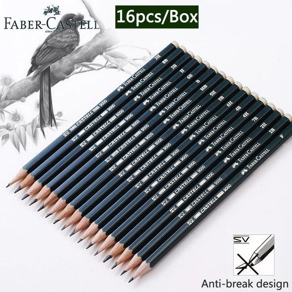 Faber Castel 16pcs/Box Pencils for School Pastel HB 2B 2H Drawing Pencil Set Lapiz Professional Potloden Art Supplies